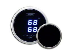 Prosport 52mm Digital Series Dual Intercooler Air Temperature Gauge; Blue LCD Display (Universal; Some Adaptation May Be Required)