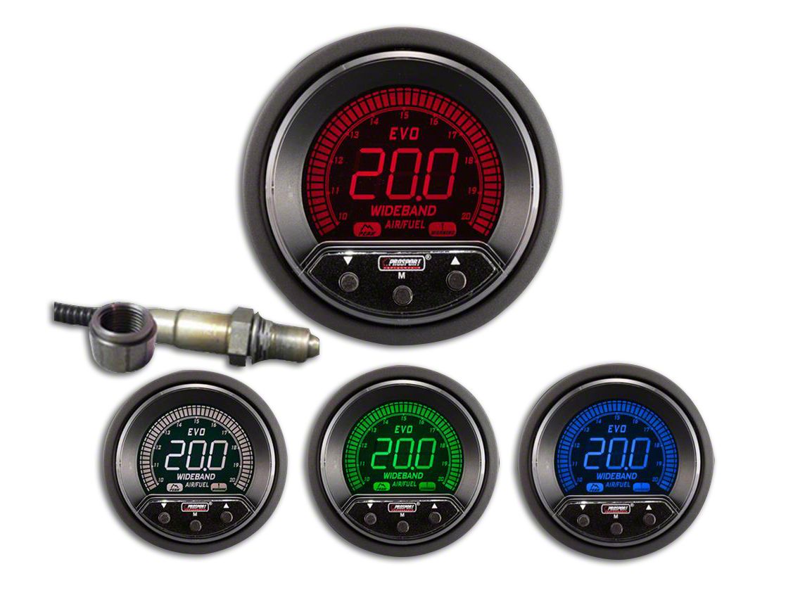 Prosport Mustang 52mm Premium EVO Series Evo Digital Wideband Air/Fuel ...