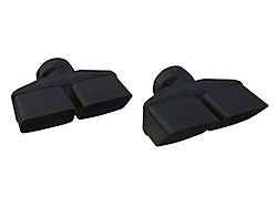 Pypes Angled Cut Dual Rectangle Exhaust Tips; 3-Inch; Black (08-14 Challenger)