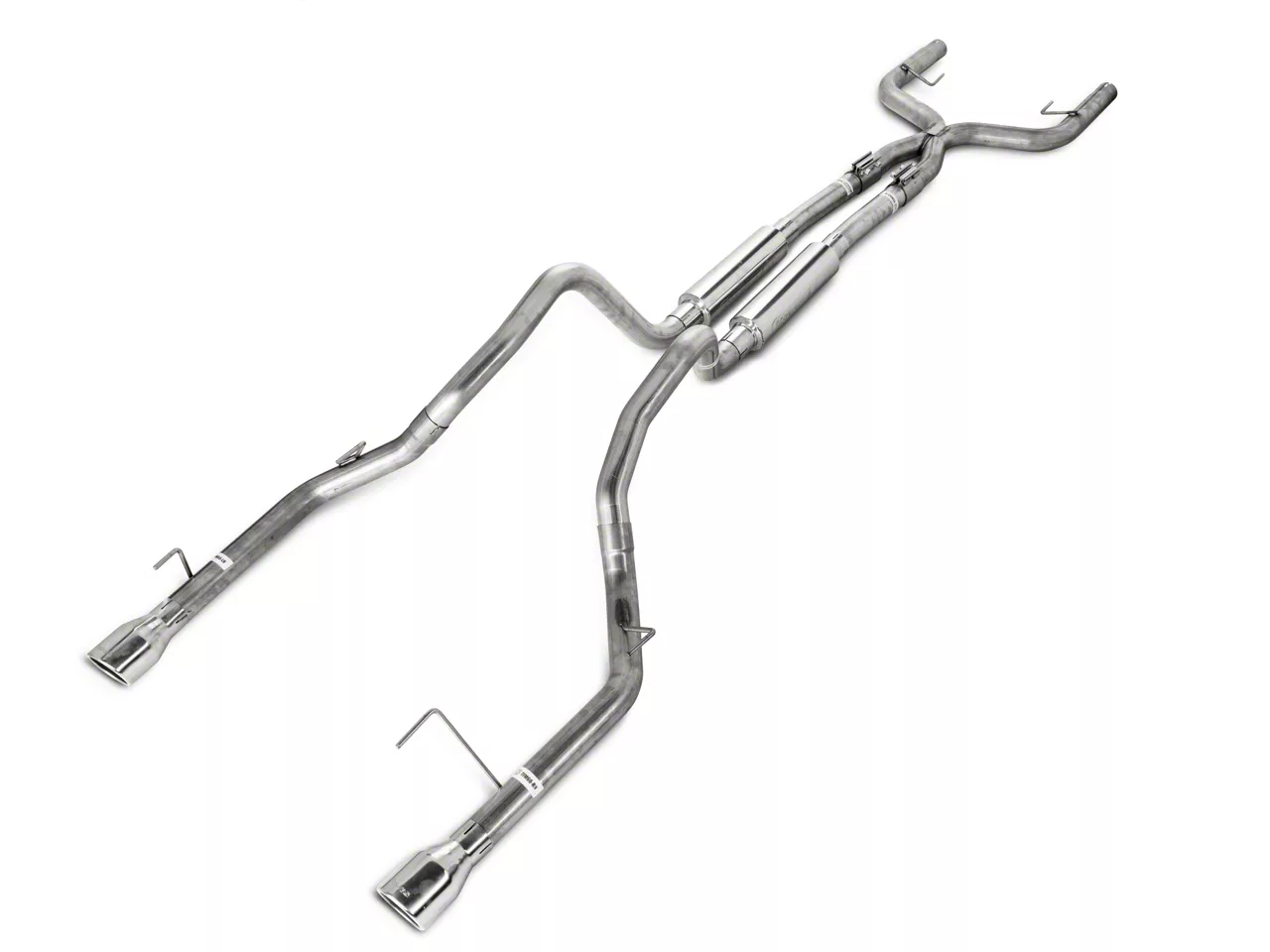 Pypes Mustang True Dual Mid-Muffler Cat-Back Exhaust System with ...