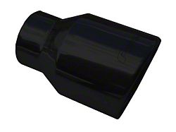 Pypes Angled Cut Rolled End Round Exhaust Tip; 4-Inch; Black (05-10 Mustang)