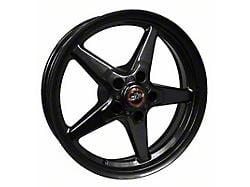 Race Star 92 Drag Star Bracket Racer Gloss Black Wheel; Front Only; 17x4.5; 25.4mm Offset (10-15 Camaro, Excluding Z/28 & ZL1)