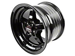 Race Star 92 Drag Star Bracket Racer Gloss Black Wheel; Rear Only; 15x10; 19mm Offset (79-93 Mustang w/ 5-Lug Conversion)