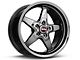 Race Star 92 Drag Star Dark Star Black Chrome Wheel; Rear Only; 17x9.5; Direct Drill (08-22 RWD Challenger)