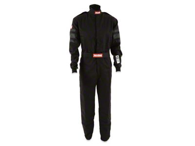 RaceQuip One-Piece Single Layer Fire Suit; Black; XL