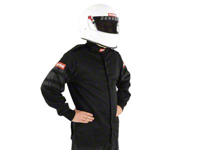 RaceQuip Single Layer Fire Suit Jacket; Black; XL