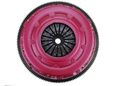 RAM Clutches Force 10.5 300 Series Organic Dual Disc Clutch Kit with 6-Bolt Steel Flywheel; 26-Spline (05-10 Mustang GT)