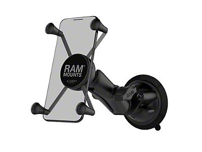 RAM MOUNTS X-Grip Small Phone Mount with RAM Tough-Claw Small Clamp Base  RAM-B-400-HOL-UN7BU with Medium Arm for Motorcycle, ATV/UTV, Bike