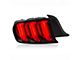 Raxiom Euro Style LED Tail Lights; Gloss Black Housing; Red Lens (15-23 Mustang)