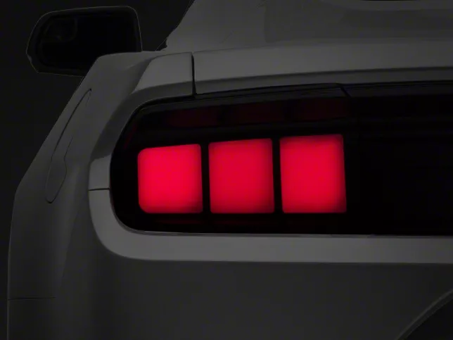 Raxiom Mustang Profile LED Tail Lights; Gloss Black Housing; Red