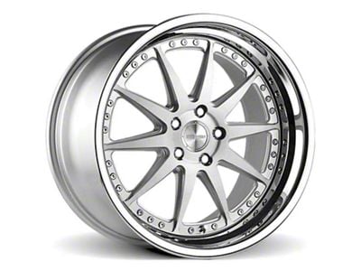 Rennen CSL-1 Silver Brushed with Chrome Step Lip Wheel; 20x10 (06-10 RWD Charger)