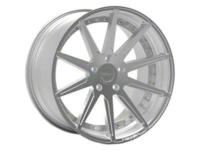 Rennen CSL-6 Silver Machined with Chrome Bolts Wheel; Rear Only; 20x10.5 (06-10 RWD Charger)