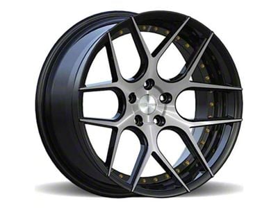 Rennen CSL-4 Black Machined with Gold Bolts Wheel; 20x9; 25mm Offset (10-15 Camaro)