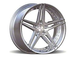 Rennen CSL-3 Silver Machined with Chrome Bolts Wheel; 19x8.5 (10-14 Mustang GT w/o Performance Pack, V6)