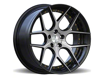 Rennen CSL-4 Black Machined with Gold Bolts Wheel; 20x9 (16-24 Camaro)