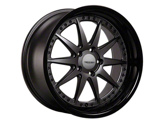 Rennen CSL-1 Matte Gunmetal with Gloss Black Lip Wheel; 20x10 (11-23 RWD Charger, Excluding Widebody)
