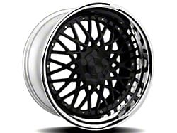 Rennen CSL-5 Gloss Black with Chrome Step Lip Wheel; 20x8.5 (11-23 RWD Charger, Excluding Widebody)