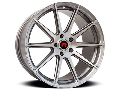 Rennen Flowtech FT10 Silver Brushed Face Wheel; 19x8.5 (10-14 Mustang GT w/o Performance Pack, V6)
