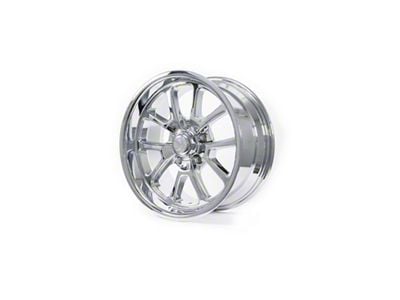 Resto Vintage Wheel Co Laguna Milled Window Chrome Plated Wheel; 17x8; 1mm Offset (10-14 Mustang GT w/o Performance Pack, V6)