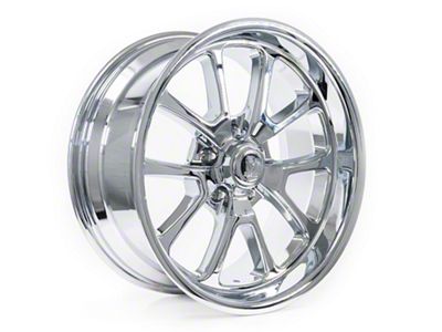 Resto Vintage Wheel Co Laguna Milled Window Chrome Plated Wheel; 17x9.5; 1mm Offset (10-14 Mustang GT w/o Performance Pack, V6)