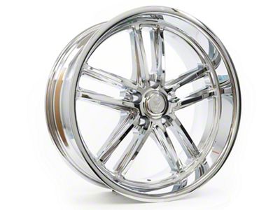 Resto Vintage Wheel Co Maverick Milled Window Chrome Plated Wheel; 18x9.5; 1mm Offset (10-14 Mustang GT w/o Performance Pack, V6)