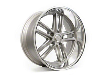 Resto Vintage Wheel Co Maverick Texture Gun Metal Center with Milled Window Diamond Cut Lip Wheel; 20x9.5; 1mm Offset (10-14 Mustang)