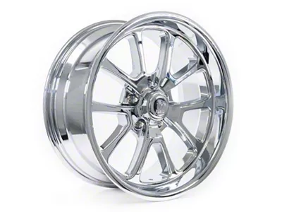 Resto Vintage Wheel Co Laguna Milled Window Chrome Plated Wheel; Rear Only; 22x10.5; 1mm Offset (94-98 Mustang)