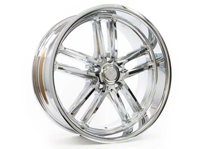 Resto Vintage Wheel Co Maverick Milled Window Chrome Plated Wheel; 22x9; 15mm Offset (94-98 Mustang)