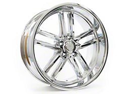 Resto Vintage Wheel Co Maverick Milled Window Chrome Plated Wheel; 20x8; 1mm Offset (05-09 Mustang)