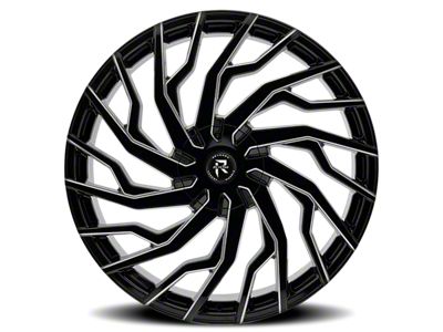 Revenge Luxury Wheels RL-101 Black Milled Windows Wheel; 24x9; 15mm Offset (08-23 RWD Challenger, Excluding SRT Hellcat & Widebody)