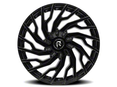 Revenge Luxury Wheels RL-101 Gloss Black Wheel; 24x9; 15mm Offset (08-23 RWD Challenger, Excluding SRT Hellcat & Widebody)