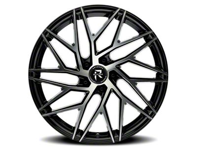 Revenge Luxury Wheels RL-102 Black Machined Wheel; 22x9; 20mm Offset (08-23 RWD Challenger, Excluding Widebody)