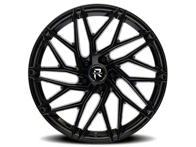 Revenge Luxury Wheels RL-102 Gloss Black Wheel; 22x9; 20mm Offset (08-23 RWD Challenger, Excluding Widebody)