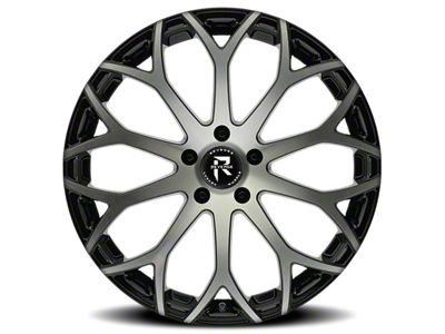 Revenge Luxury Wheels RL-105 Black Machined Wheel; 22x9; 20mm Offset (08-23 RWD Challenger, Excluding Widebody)