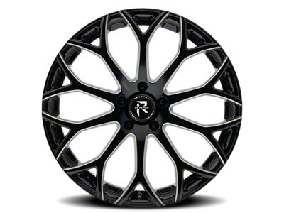 Revenge Luxury Wheels RL-105 Black Milled Windows Wheel; 20x9; 20mm Offset (08-23 RWD Challenger, Excluding Widebody)