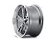 Ridler 606 Gloss Grey Machined Wheel; 17x7 (05-09 Mustang GT, V6)