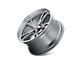 Ridler 606 Gloss Grey Machined Wheel; 17x7 (05-09 Mustang GT, V6)