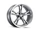 Ridler 606 Gloss Grey Machined Wheel; 17x8 (05-09 Mustang GT, V6)