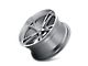 Ridler 606 Gloss Grey Machined Wheel; 17x8 (05-09 Mustang GT, V6)