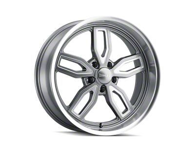 Ridler 608 Gloss Grey Milled Wheel; 18x8; 0mm Offset (05-09 Mustang)