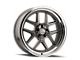 Ridler 610 Gloss Grey with Polished Lip Wheel; 17x7 (05-09 Mustang GT, V6)