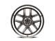 Ridler 610 Gloss Grey with Polished Lip Wheel; Rear Only; 20x10 (05-09 Mustang)