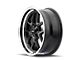 Ridler 610 Matte Black with Polished Lip Wheel; 17x7 (05-09 Mustang GT, V6)