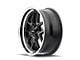 Ridler 610 Matte Black with Polished Lip Wheel; 17x8 (05-09 Mustang GT, V6)