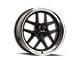 Ridler 610 Matte Black with Polished Lip Wheel; Rear Only; 20x10 (05-09 Mustang)