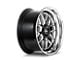 Ridler 611 Gloss Black Milled with Diamond Cut Lip Wheel; Rear Only; 20x10 (05-09 Mustang)