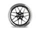 Ridler 611 Gloss Black Milled with Diamond Cut Lip Wheel; Rear Only; 20x10 (05-09 Mustang)