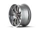 Ridler 650 Gloss Grey with Polished Lip Wheel; 17x8 (05-09 Mustang GT, V6)