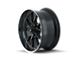 Ridler 650 Matte Black with Polished Lip Wheel; 17x7 (05-09 Mustang GT, V6)