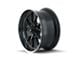 Ridler 650 Matte Black with Polished Lip Wheel; 17x8; 0mm Offset (05-09 Mustang GT, V6)